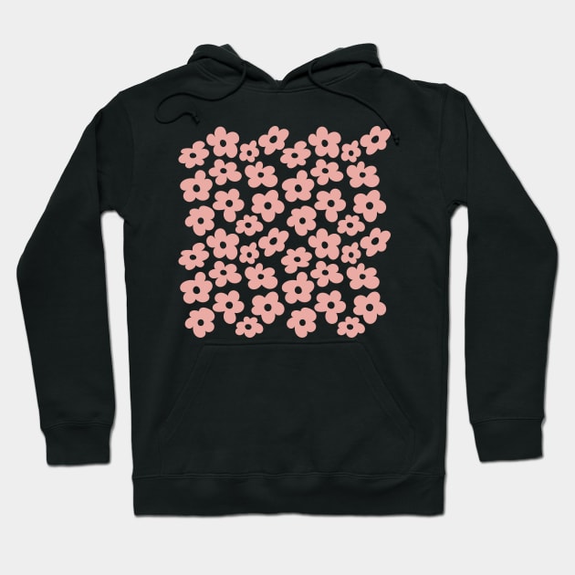 Aesthetic Peach Flowers Retro Daisy Hoodie by YourGoods